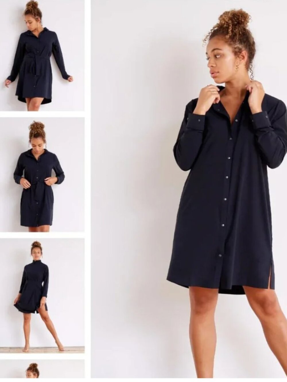ADAY Back To Front 5-in-1 Shirt Dress Midnight (Navy) Size L